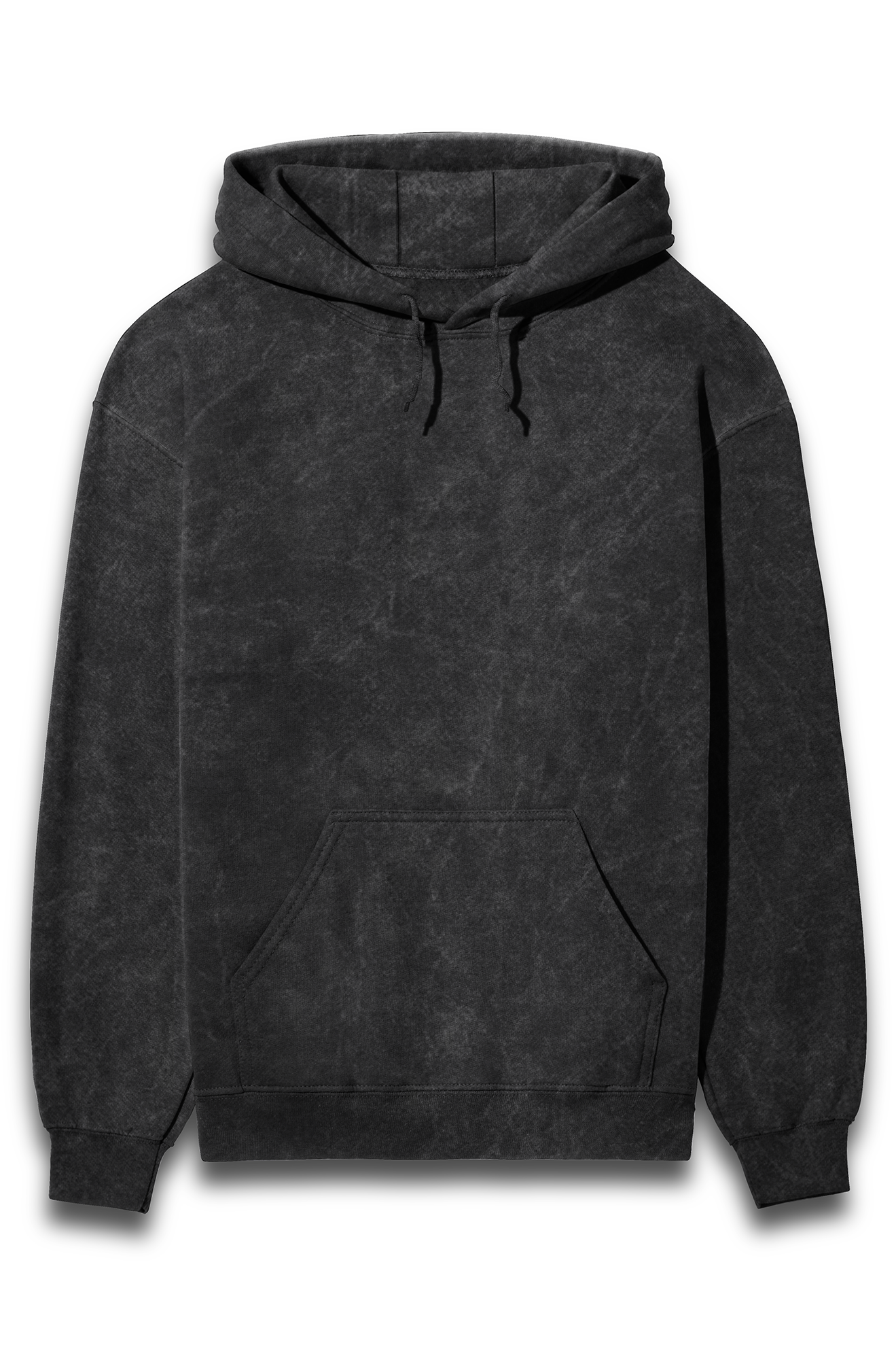 Acid Wash Hoodie Men – Sleek Black Style for Men