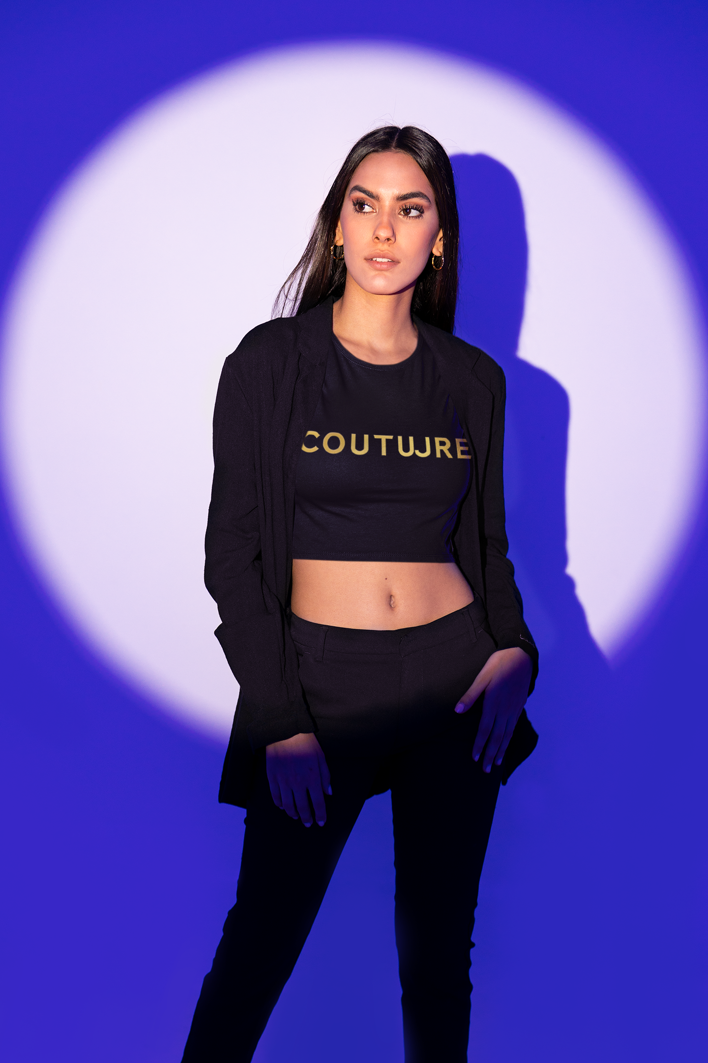 Noir Allure Crop Top - Signature Collection by COUTUURE for Chic Style