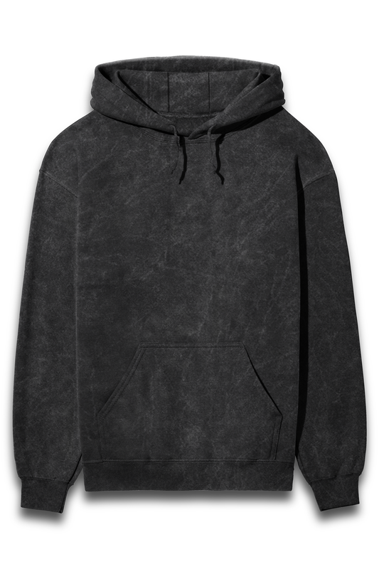 Acid Wash  Hoodie – Sleek Black for Men