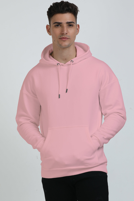 Gentle Glow  Hoodie for Men in Baby Pink