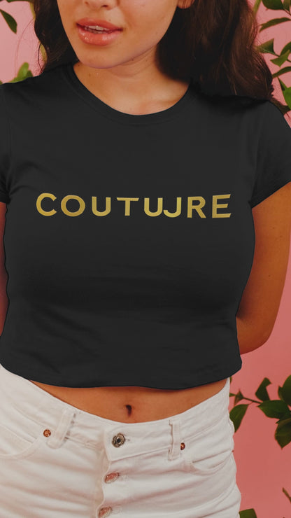 Noir Allure Crop Top - Signature Collection by COUTUURE for Chic Style