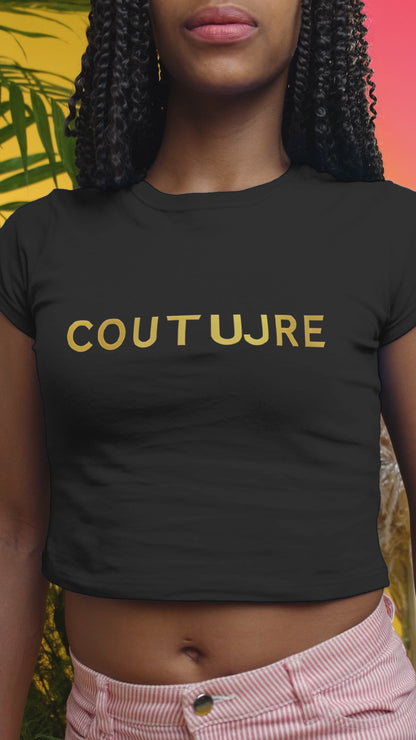Noir Allure Crop Top - Signature Collection by COUTUURE for Chic Style